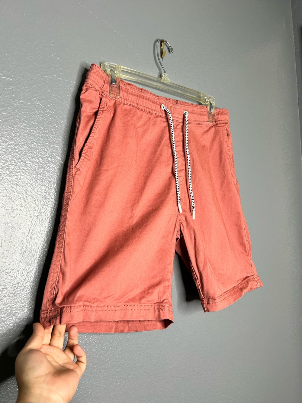 Michael Brandon Coral Outdoor Active Resort Drawstring Cotton Hybrid Shorts